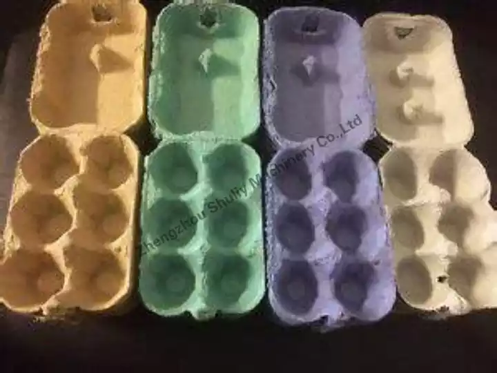 Egg cartons of different colors