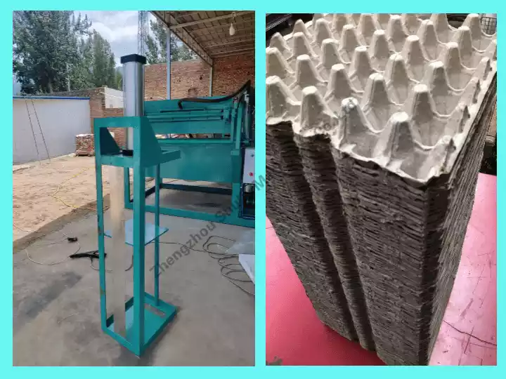 Function of the egg tray baler