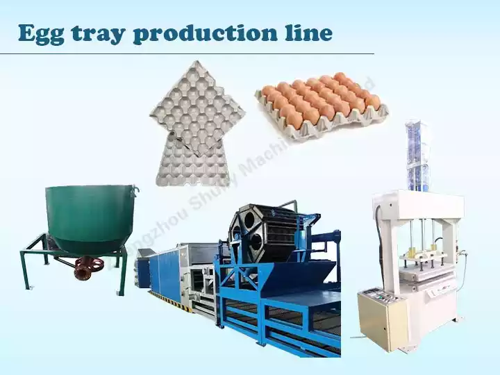 Paper egg tray production line